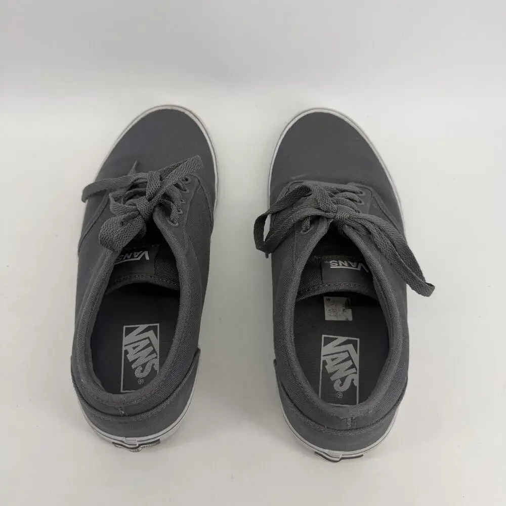 Vans Shoes Mens Size 10 Gray Canvas Skate Sneakers Casual Comfort Low Streetwear